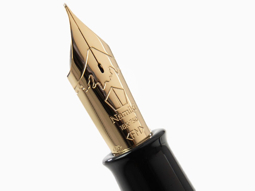 Estilográfica Namiki Emperor Urushi Laca negra No.50, Oro, FNF-148S-B