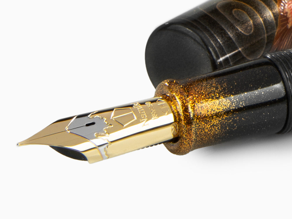 Pluma Estilográfica Namiki Emperor Gold fish, Maki-e, Oro, FNFV-80M-MKG