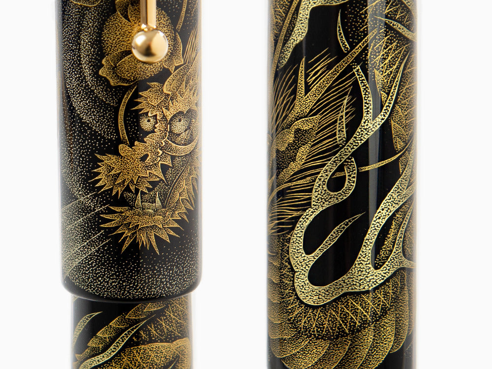 Pluma Estilográfica Namiki Emperor Chinkin Dragon, Maki-e, Negro