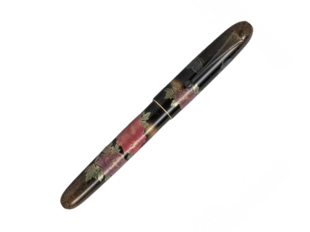 Estilográfica Namiki Yukari Royale Peony & butterfly, Togidashi Maki-e