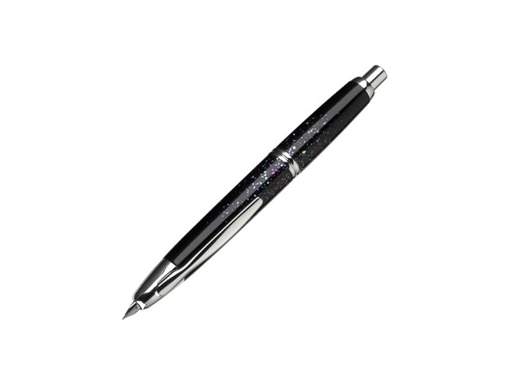 Estilográfica Namiki Capless Raden, Laca, Cromo, Negro, FC-4500-RSR