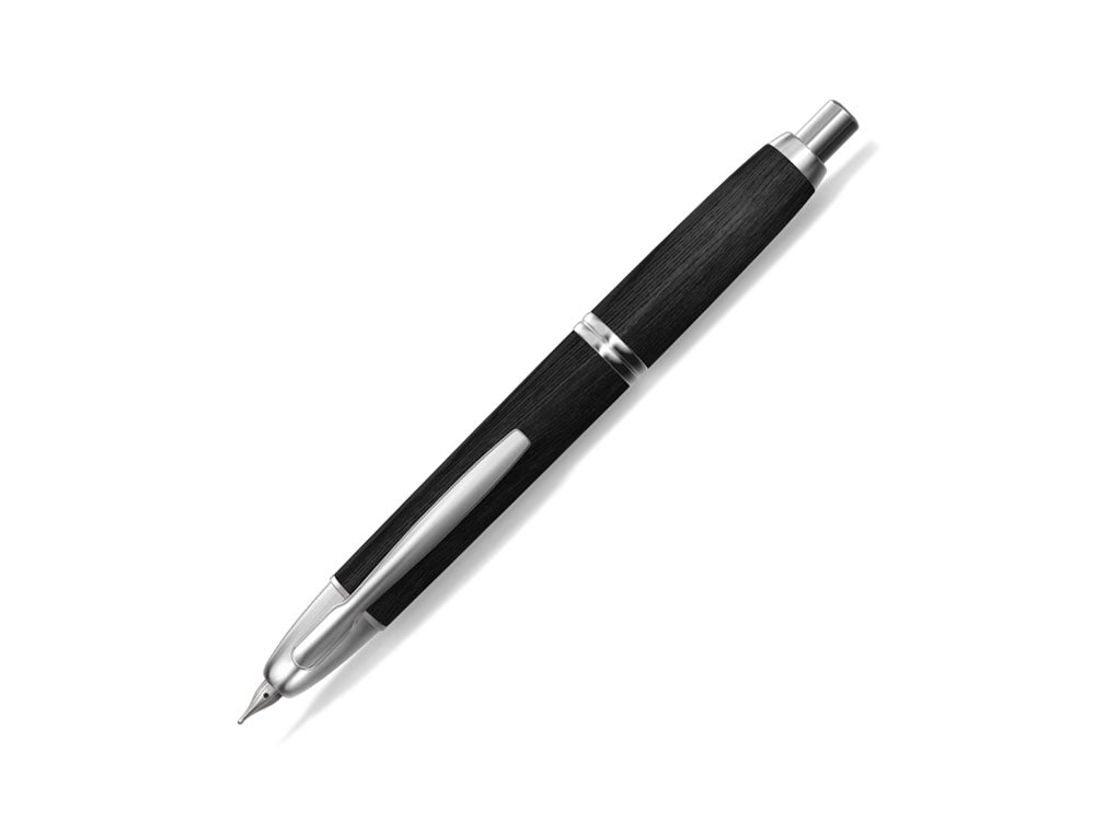 Pluma Estilográfica Pilot Capless Wooden, Abedul, Negro, FC-2500RR-B