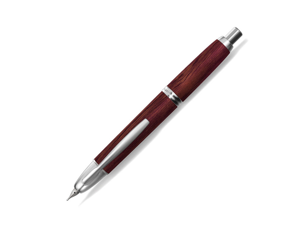 Pluma Estilográfica Pilot Capless Wooden, Abedul, Rojo, FC-2500RR-R