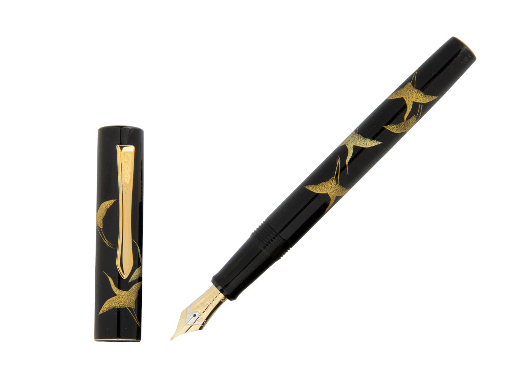 Pluma Estilográfica Namiki Chinkin Crane, Laca Urushi, FNVC-10M-T