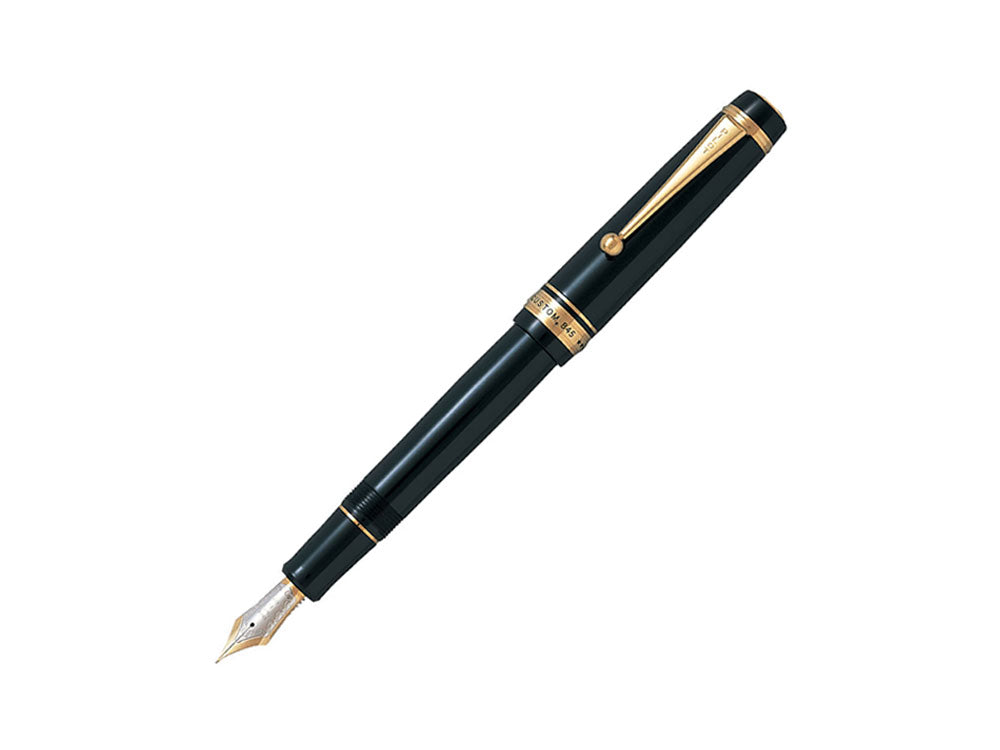 Pluma Estilográfica Pilot Custom 845, Ebonita, Oro, Negro, NC845N