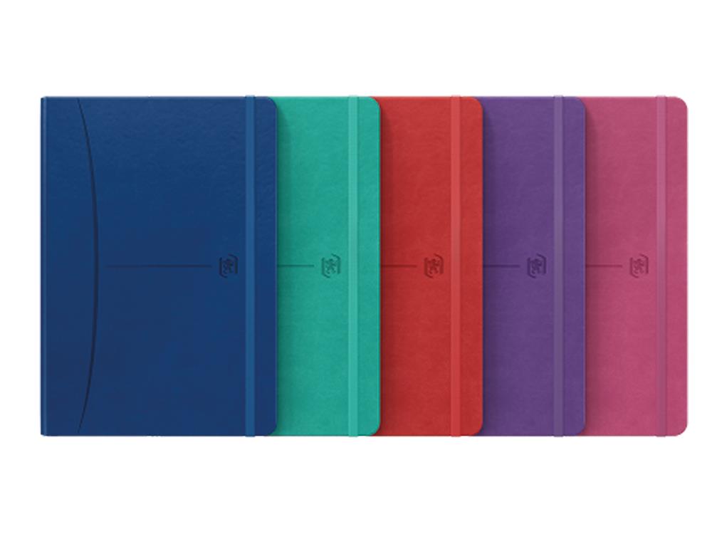 Cuaderno rayado Oxford Signature, A5, Rojo, 400163613-ROJO