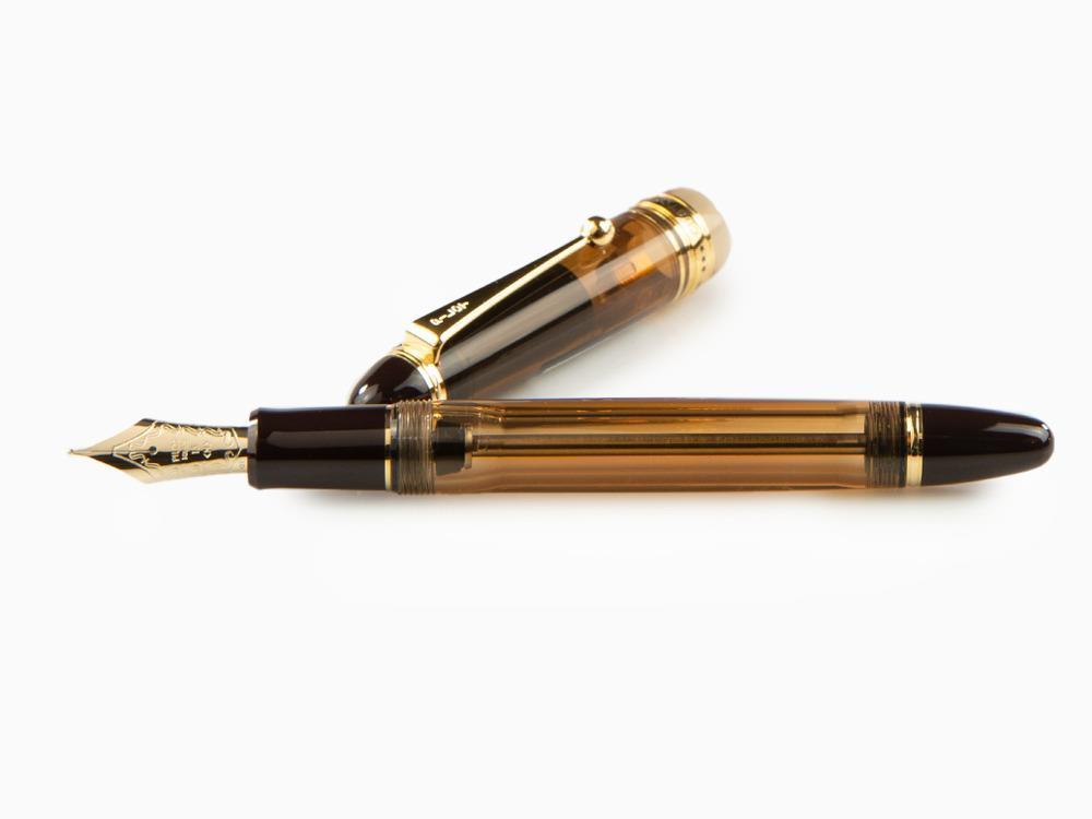 Pluma Estilográfica Pilot Custom 823 Ambar, Resina, Adornos oro, 60556