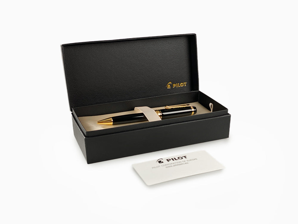 Bolígrafo Pilot Custom Urushi, Ebonita, PVD Oro, Negro, BKV-45R-B