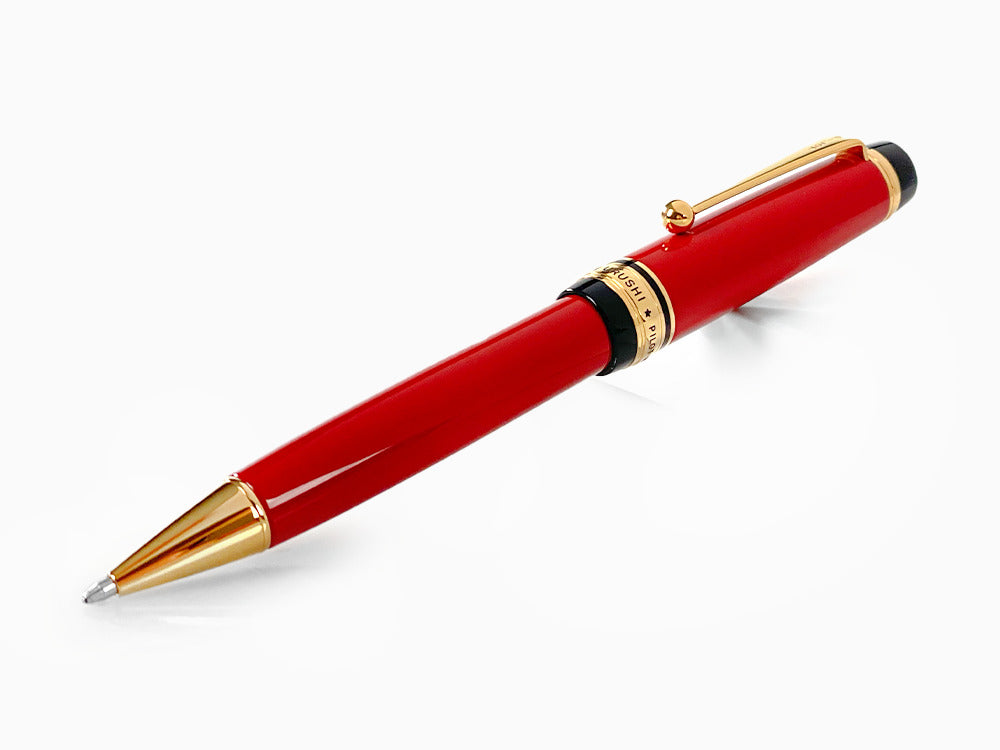 Bolígrafo Pilot Custom Urushi, Ebonita, PVD Oro, Rojo, BKV-45R-R
