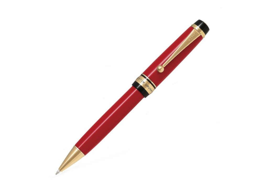 Bolígrafo Pilot Custom Urushi, Ebonita, PVD Oro, Rojo, BKV-45R-R