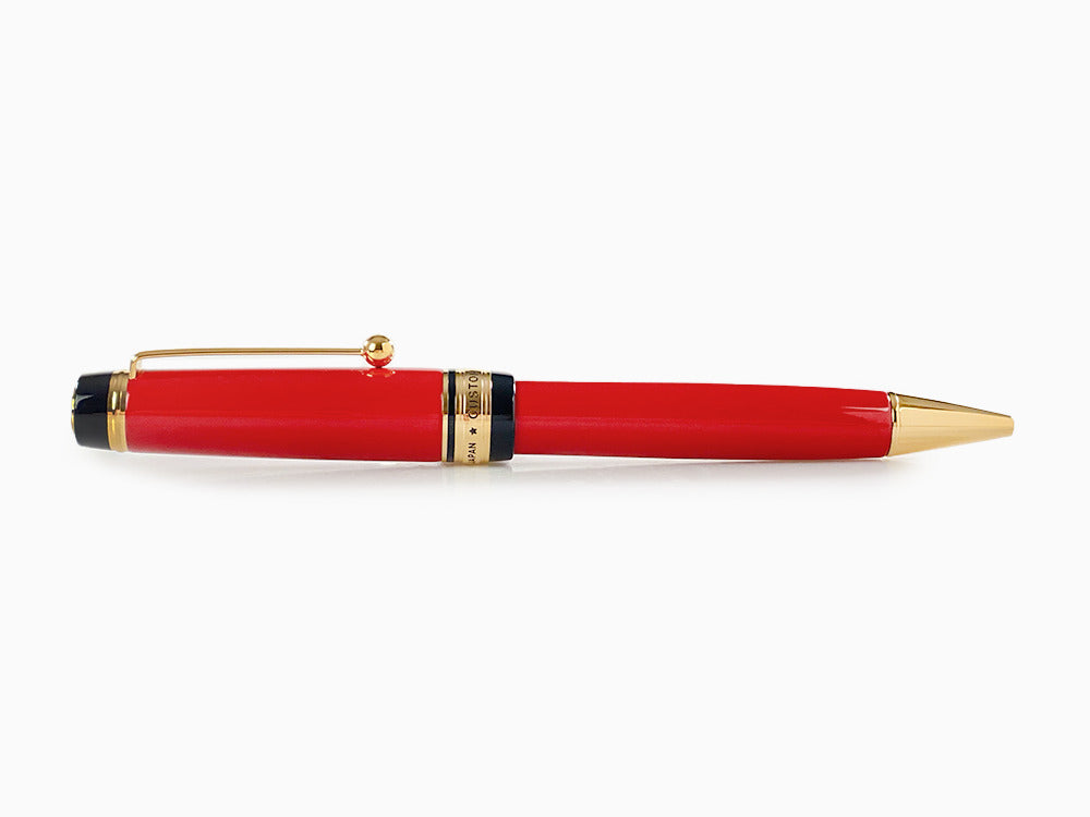 Bolígrafo Pilot Custom Urushi, Ebonita, PVD Oro, Rojo, BKV-45R-R