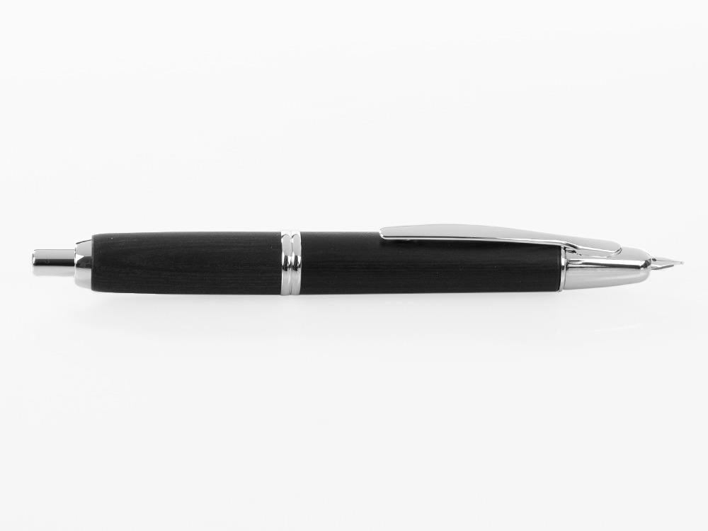 Pluma Estilográfica Pilot Capless Wooden, Abedul, Negro, FC-2500RR-B