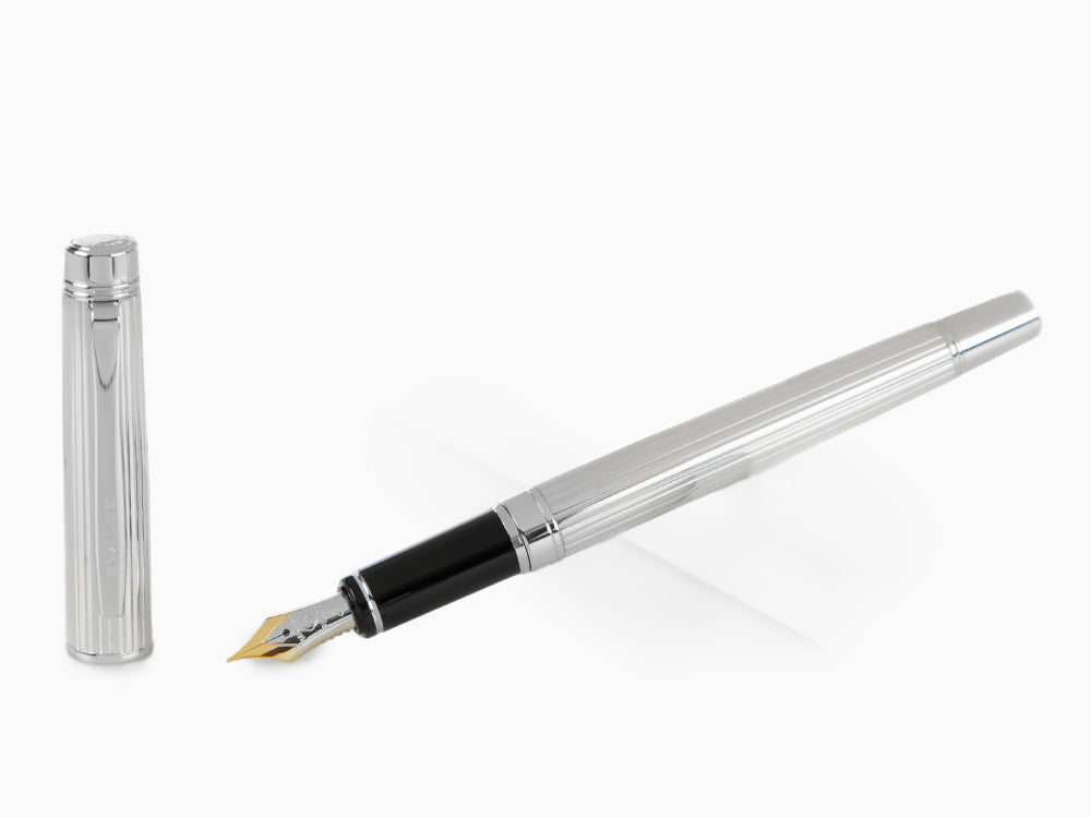 Pluma Estilográfica Pilot Grance Stripe, Rodio, Plata, FGNZ-35SS-GS