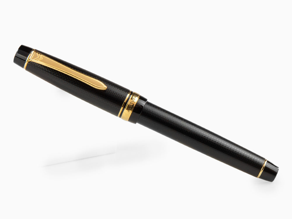 Pluma Estilográfica Pilot Justus 95, Resina, Oro, Negro, FJ-3MR-NB-NT