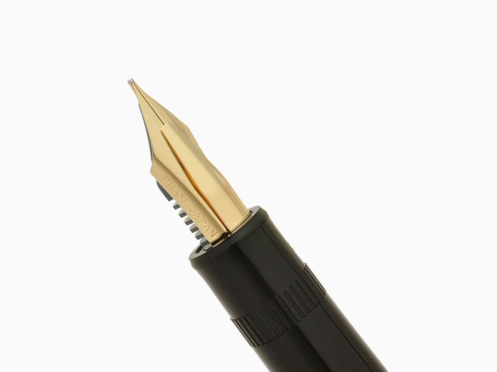 Pluma Estilográfica Pilot Justus 95, Resina, Oro, Negro, FJ-3MR-NB-NT