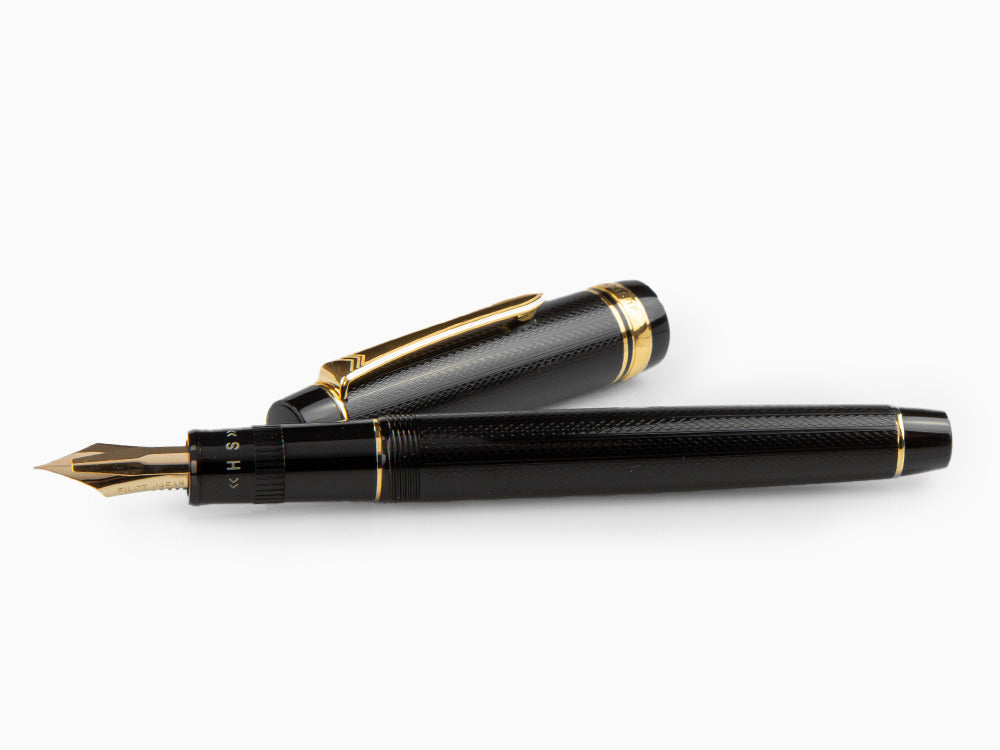 Pluma Estilográfica Pilot Justus 95, Resina, Oro, Negro, FJ-3MR-NB-NT