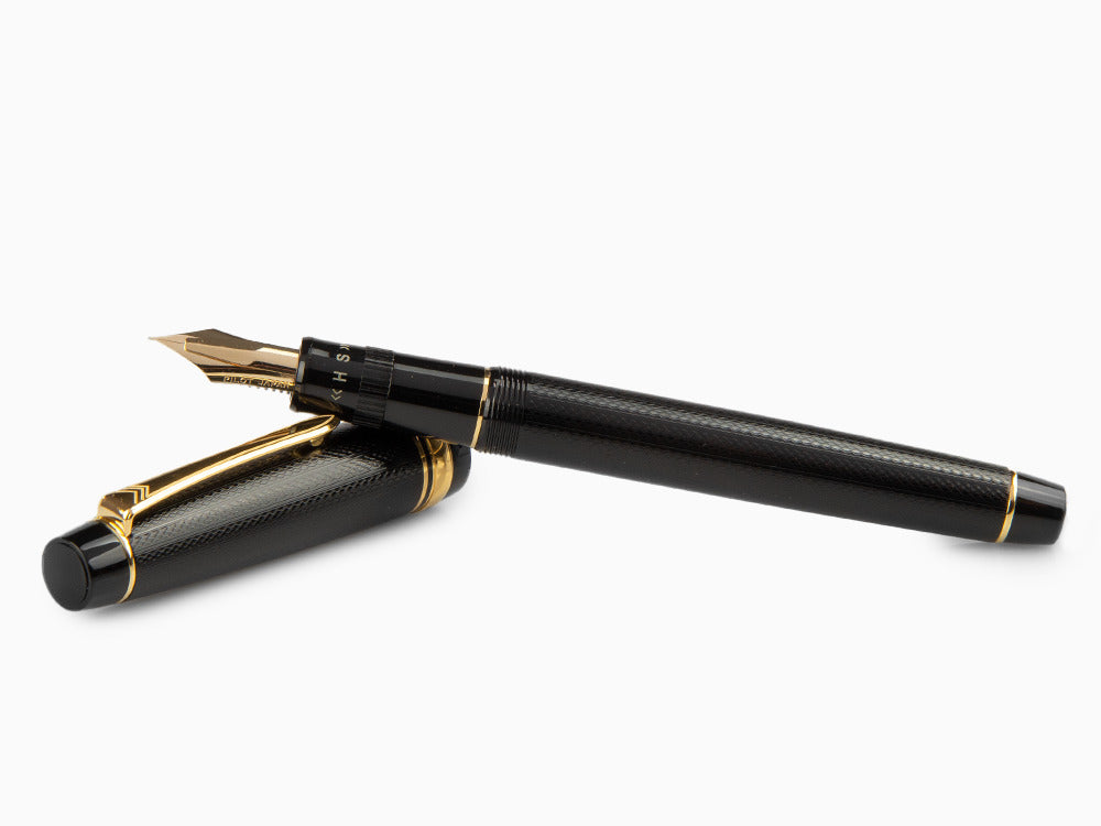 Pluma Estilográfica Pilot Justus 95, Resina, Oro, Negro, FJ-3MR-NB-NT