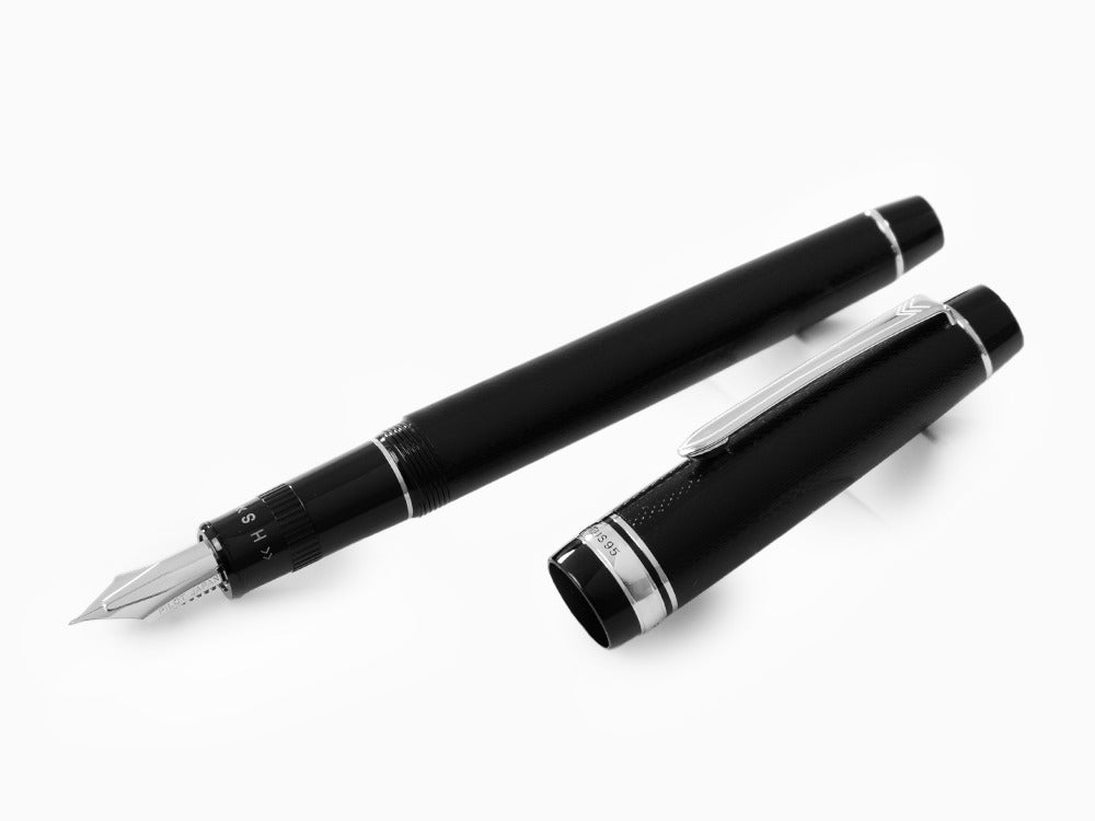 Pluma Estilográfica Pilot Justus 95, Rodio, Negro, FJ-3MRR-NB-NT