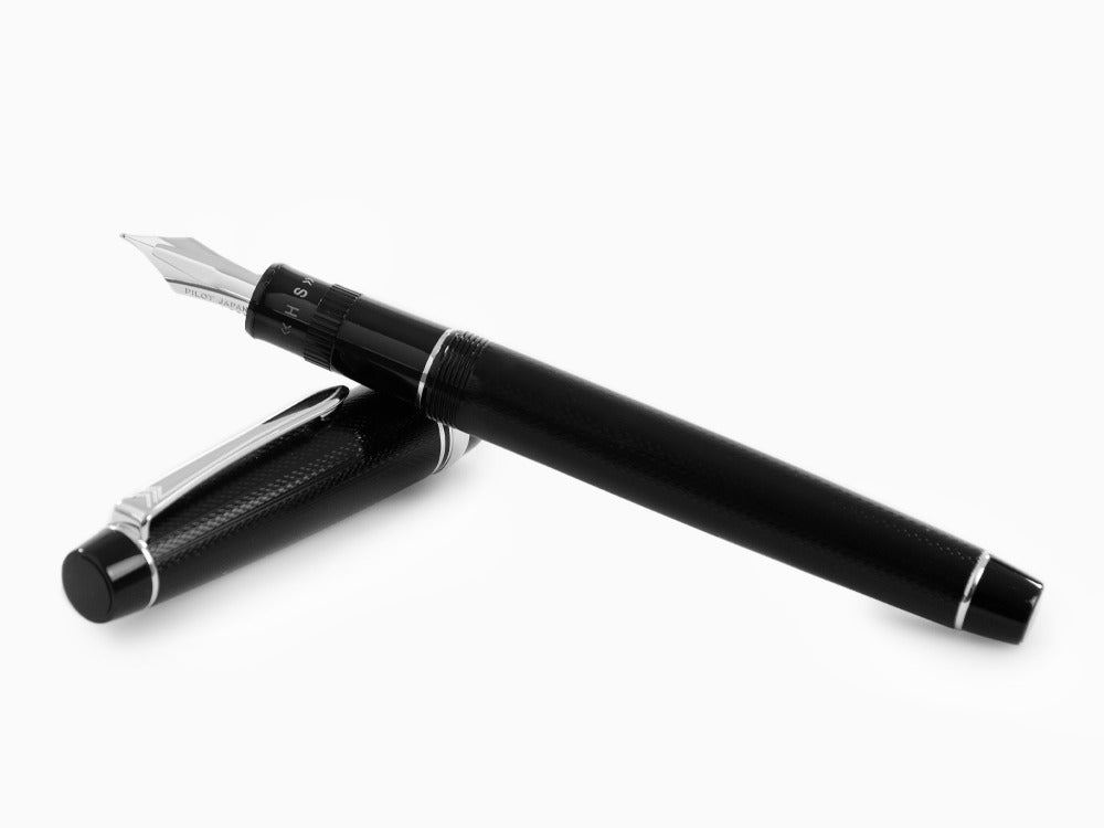 Pluma Estilográfica Pilot Justus 95, Rodio, Negro, FJ-3MRR-NB-NT