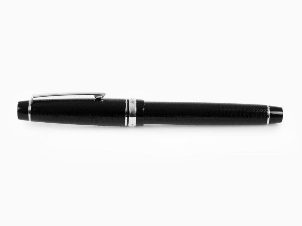 Pluma Estilográfica Pilot Justus 95, Rodio, Negro, FJ-3MRR-NB-NT