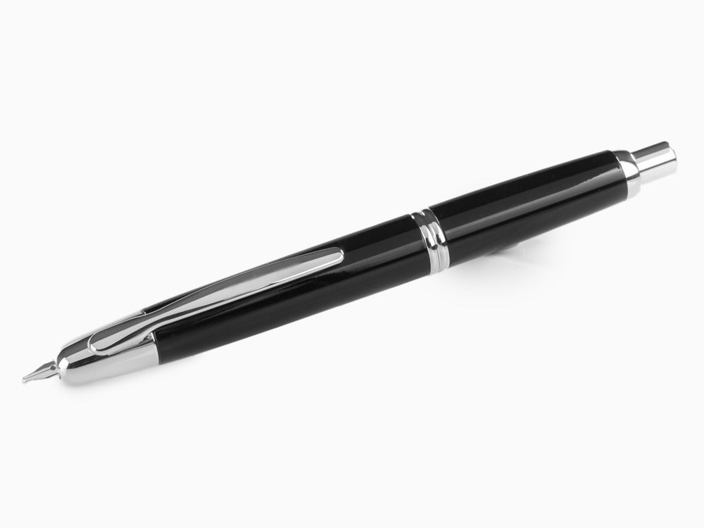 Pluma Estilográfica Pilot Capless, Laca, Adornos en Rodio, Negro