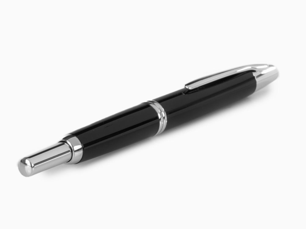 Pluma Estilográfica Pilot Capless, Laca, Adornos en Rodio, Negro