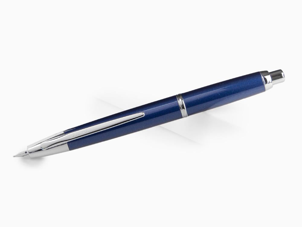 Estilográfica Pilot Capless Decimo, Cromo, Azul, FK-1500D-RH-BLUE