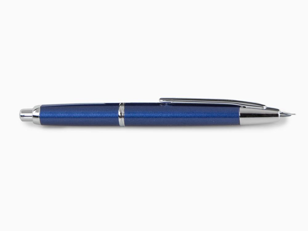 Estilográfica Pilot Capless Decimo, Cromo, Azul, FK-1500D-RH-BLUE