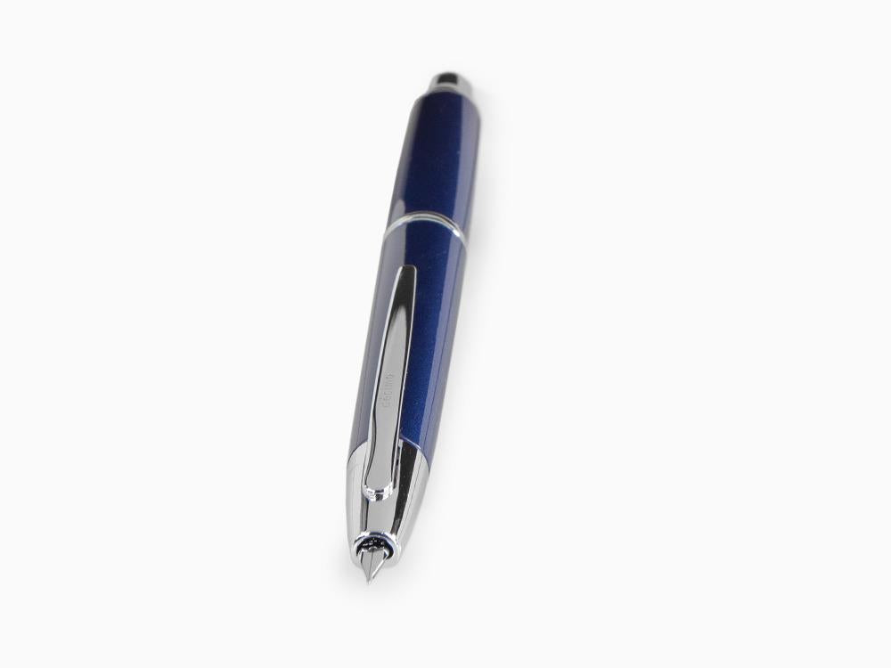 Estilográfica Pilot Capless Decimo, Cromo, Azul, FK-1500D-RH-BLUE