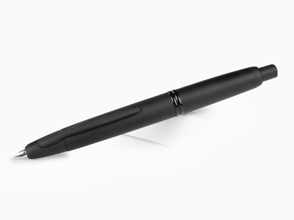 Pluma Estilográfica Pilot Retráctil Negro Mate Capless