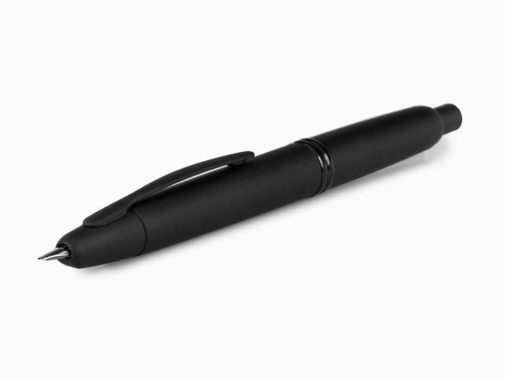 Pluma Estilográfica Pilot Retráctil Negro Mate Capless