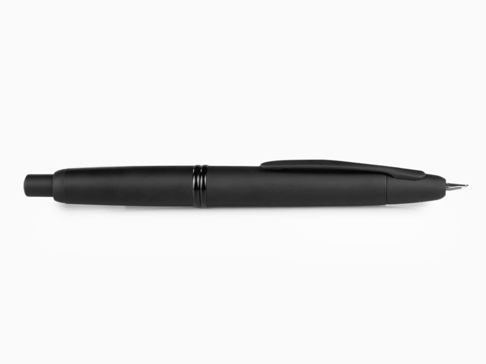 Pluma Estilográfica Pilot Retráctil Negro Mate Capless