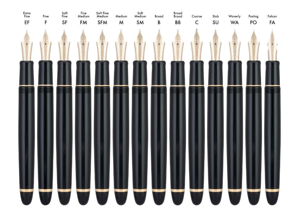 Pluma Estilográfica Pilot Custom 743, PVD Oro, Negro, FKK-3000R