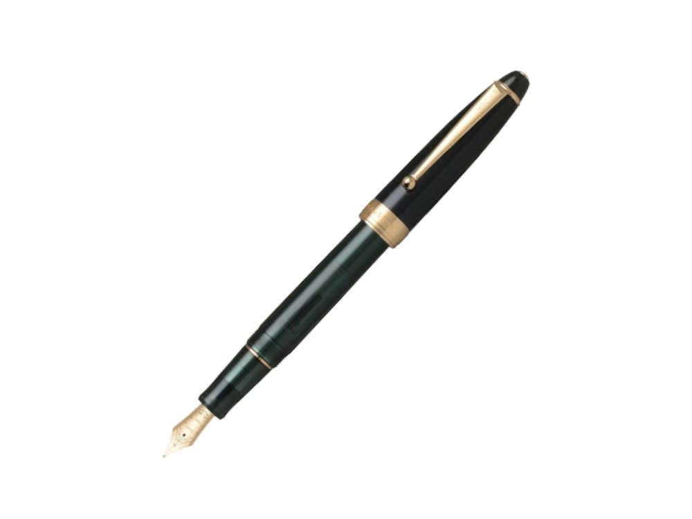 Pluma Estilográfica Pilot Custom NS Nature Green, PVD Oro, FKNS-1-G