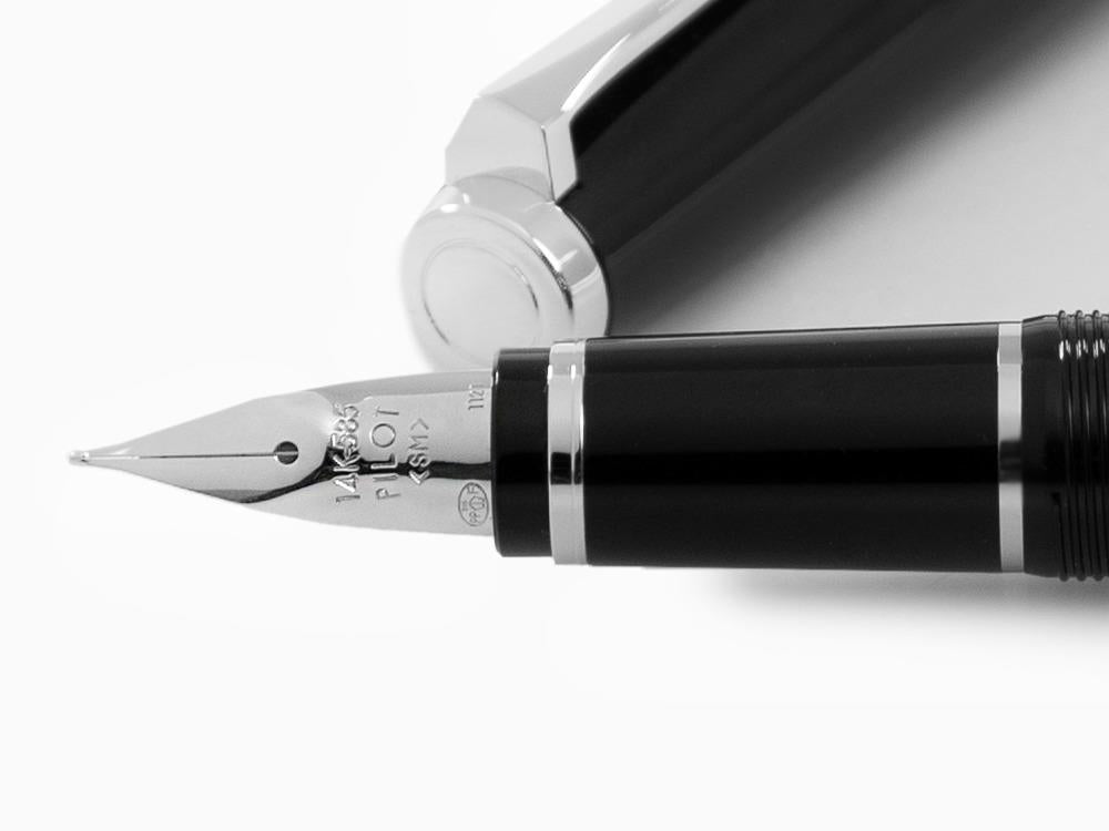 Pluma Estilográfica Pilot Falcon, Negro, Plumín Flexible, Falcon-Black