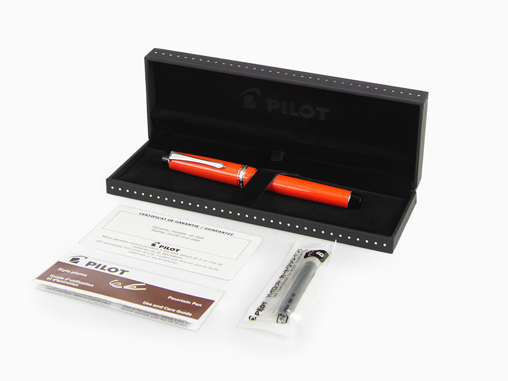 Pluma Estilográfica Pilot Custom Heritage 91, Resina, Naranja, NH91R