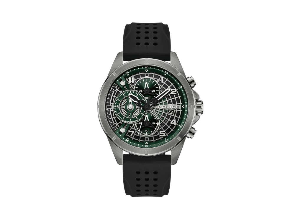 Reloj de Cuarzo Police Cipher, PVD Gun Metal, 45 mm, Verde, PEFGO0000101