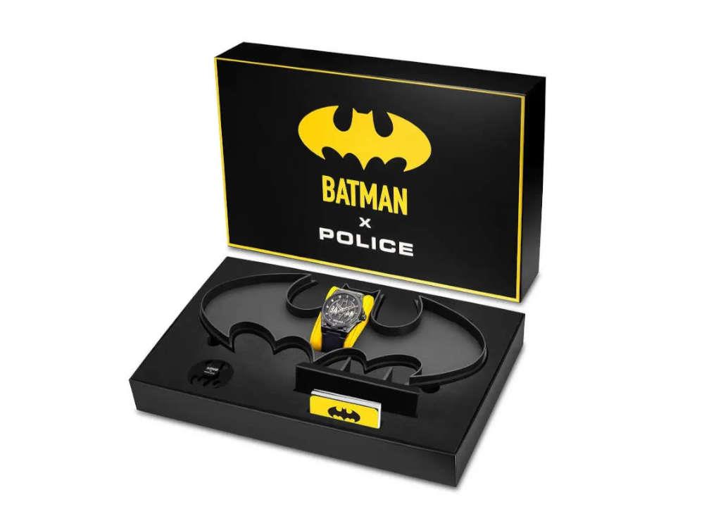 Reloj de Cuarzo Police Batwing, 45 mm, Negro, Edición Especial, PEWGA0090005-SET