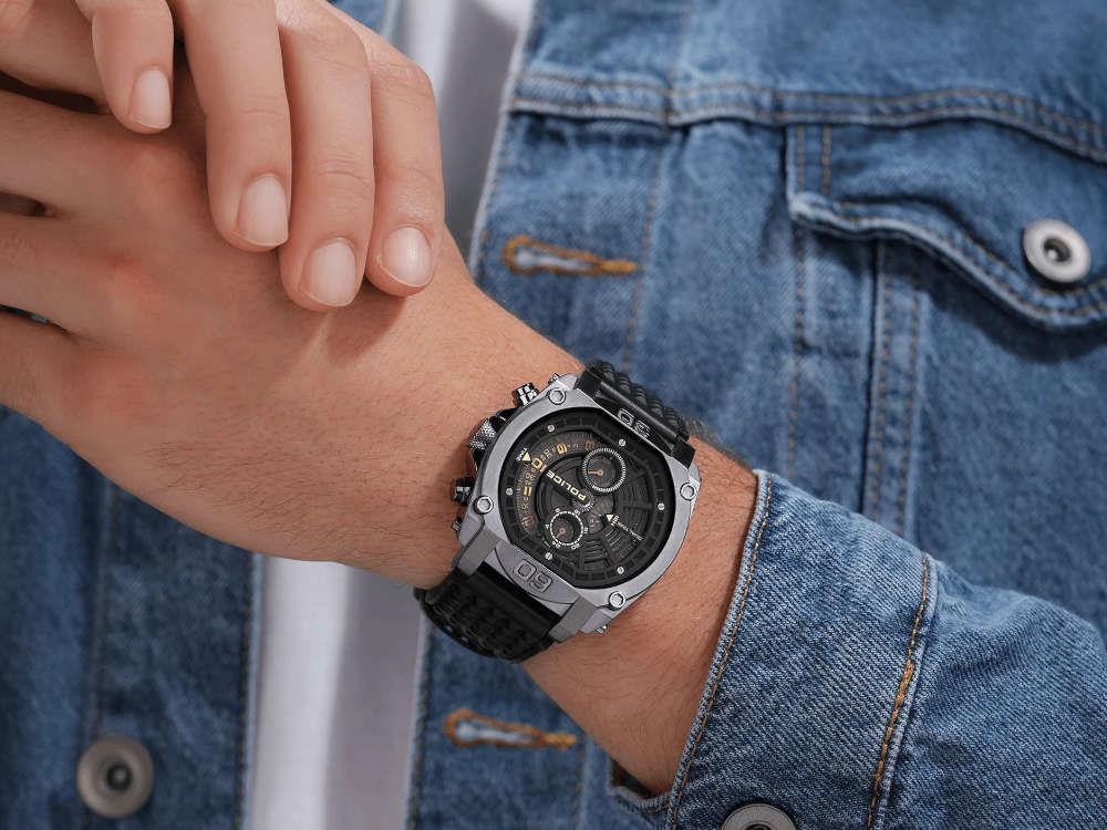 Reloj de Cuarzo Police Norwood, 45 mm, Negro, PEWGF0040002