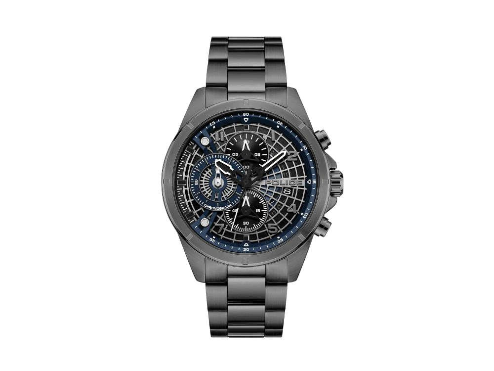Reloj de Cuarzo Police Cipher, PVD Gun Metal, 45 mm, Negro, PEWGI0000103
