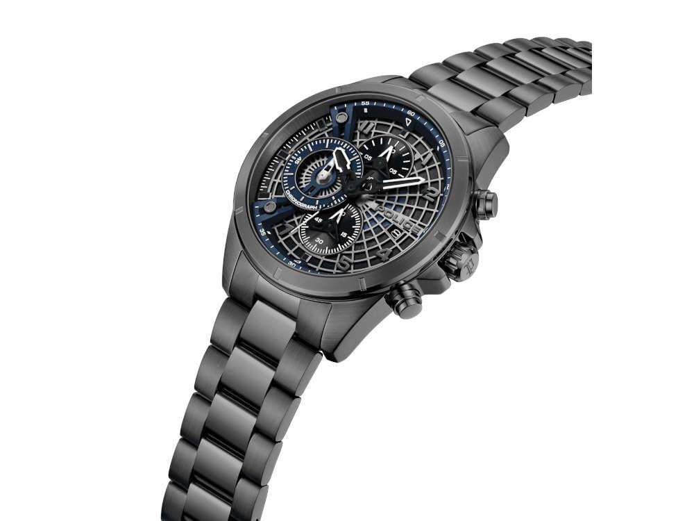 Reloj de Cuarzo Police Cipher, PVD Gun Metal, 45 mm, Negro, PEWGI0000103