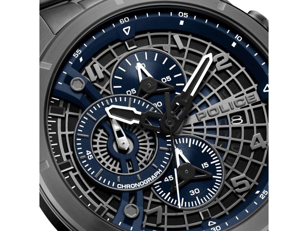 Reloj de Cuarzo Police Cipher, PVD Gun Metal, 45 mm, Negro, PEWGI0000103