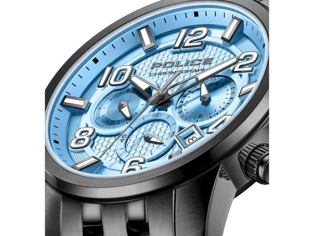 Reloj de Cuarzo Police Belem, PVD, 43 mm, Azul, PEWGI0000302
