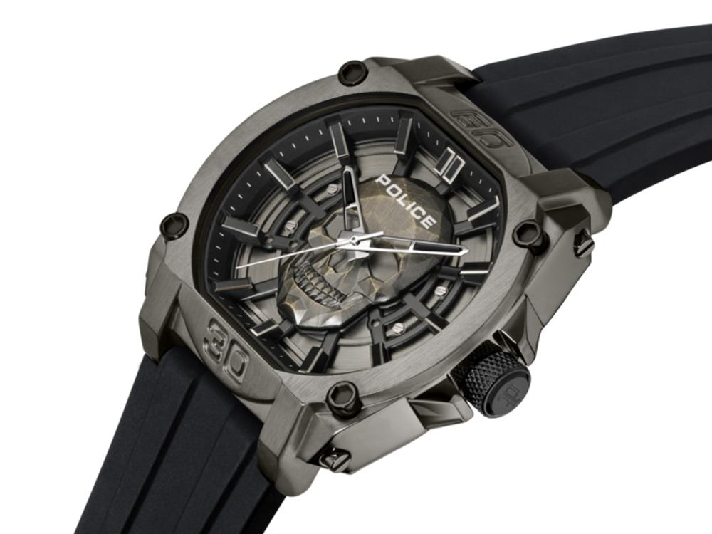 Reloj de Cuarzo Police Norwood-Skull, 45 mm, Negro, PEWGM0001201