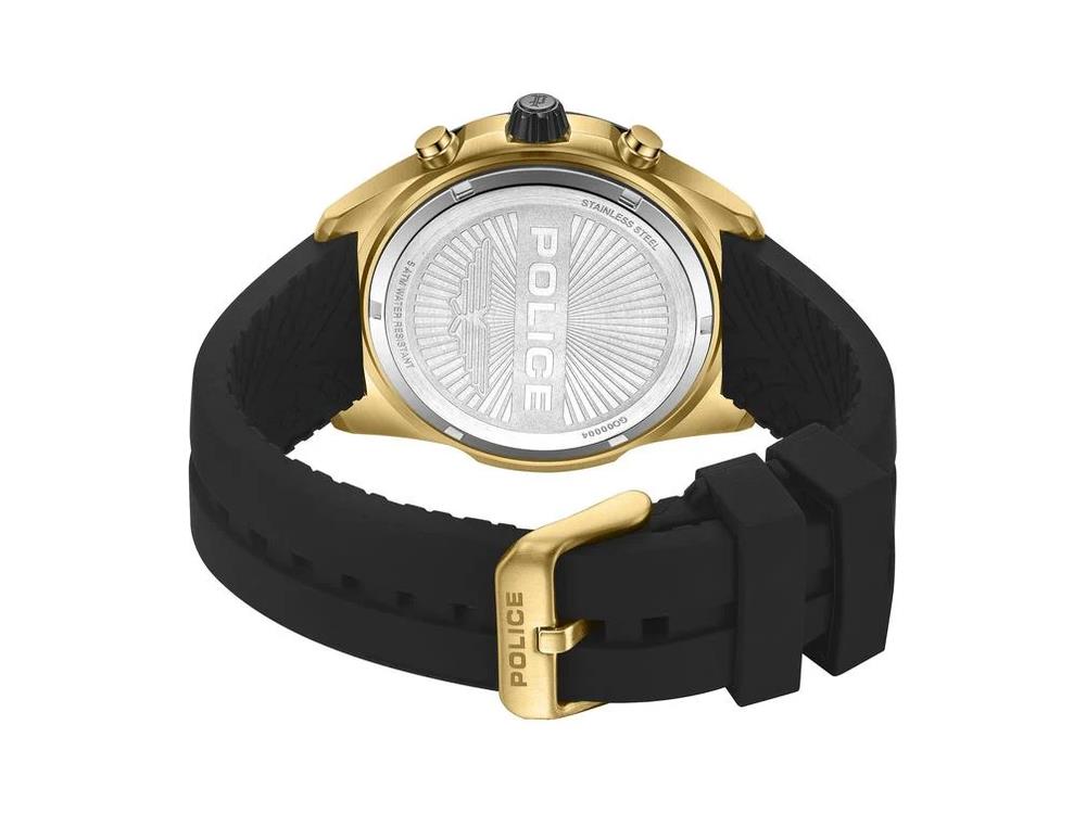 Reloj de Cuarzo Police Warren, PVD Oro, 43 mm, Negro, PEWGO0000402