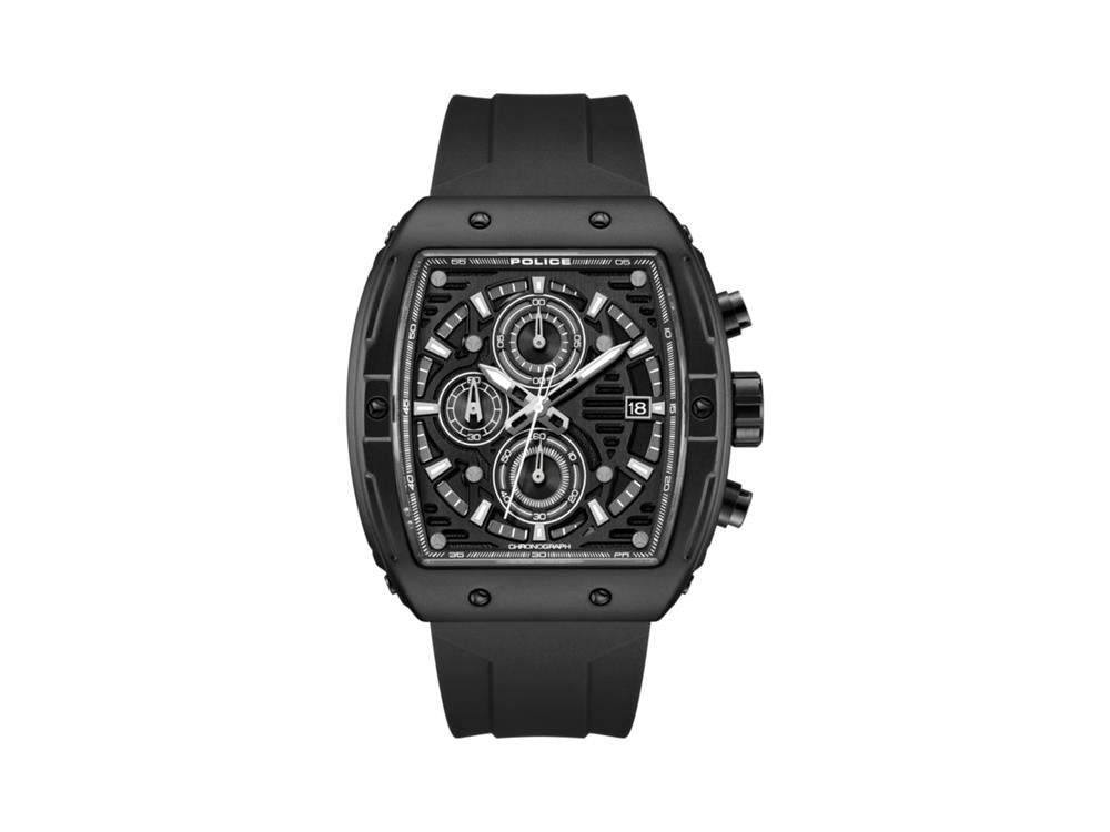 Reloj de Cuarzo Police Connector, 46 mm, Negro, PEWGO0000702