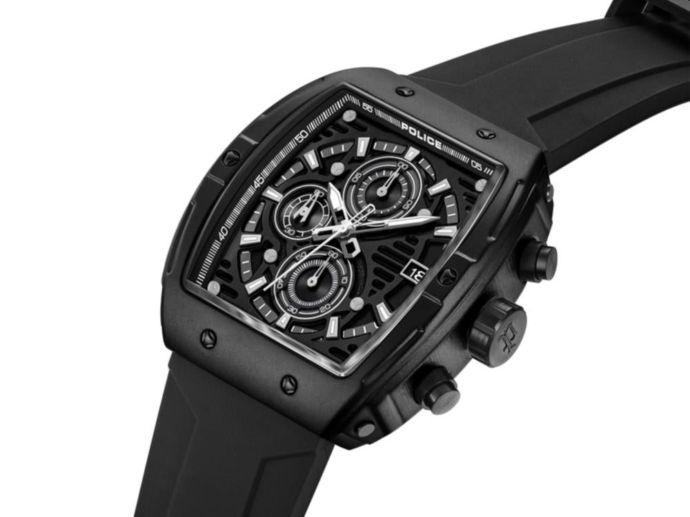 Reloj de Cuarzo Police Connector, 46 mm, Negro, PEWGO0000702