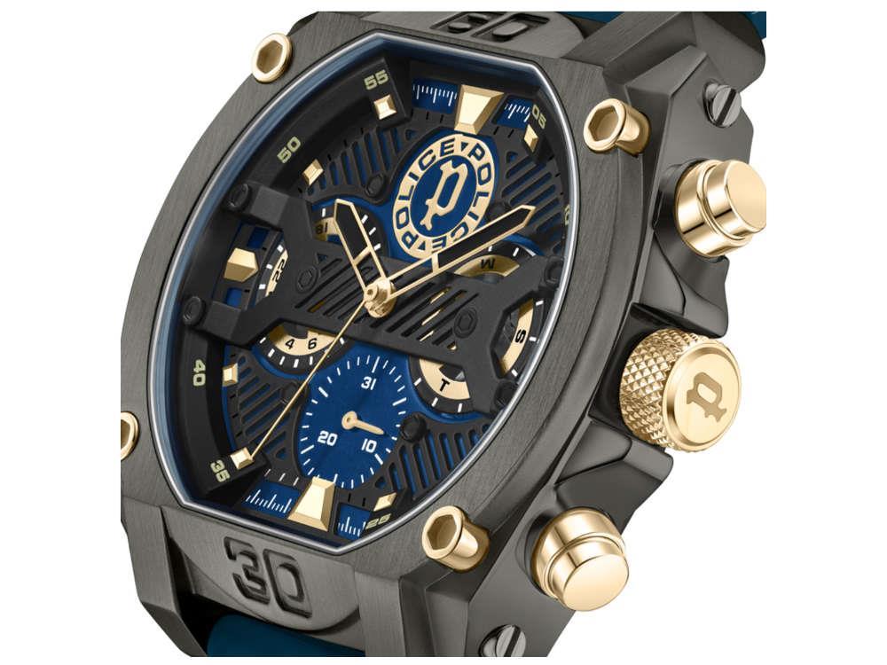 Reloj de Cuarzo Police Norwood Navy, PVD, 45 mm, Azul, PEWGQ0040001M