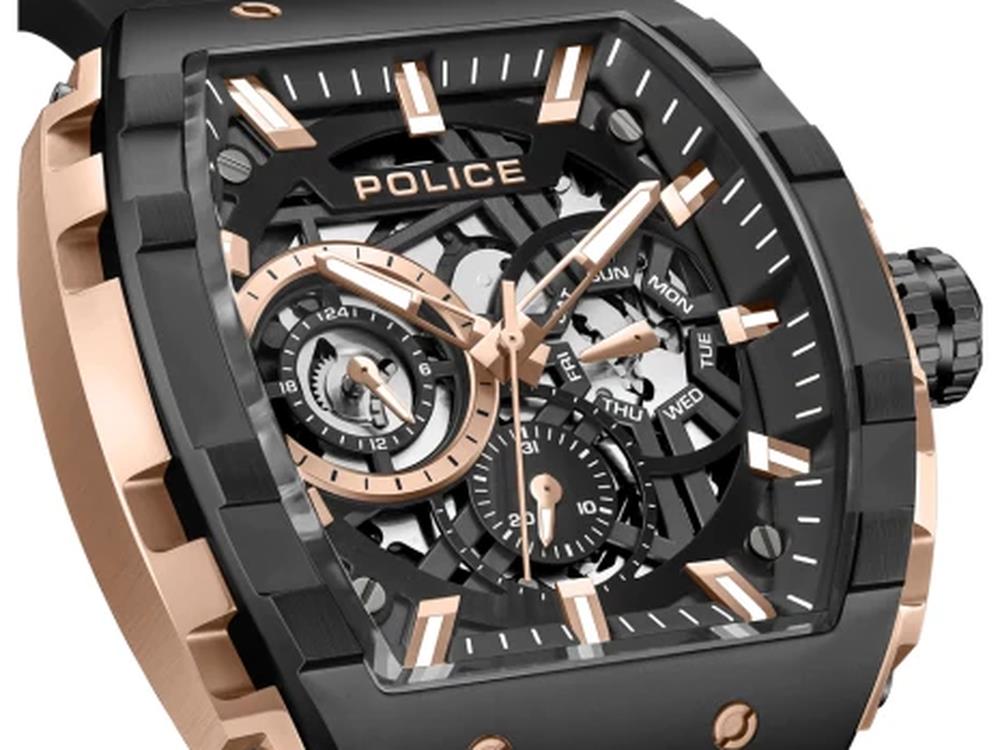 Reloj de Cuarzo Police Flash, 48 mm, Negro, PEWGQ0063006