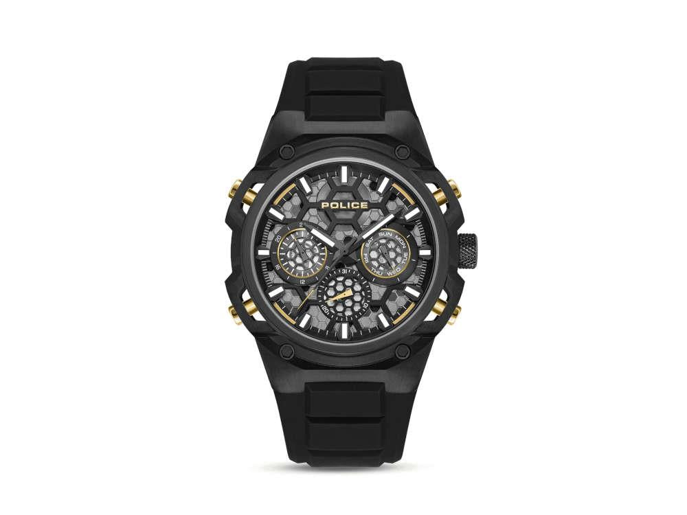 Reloj de Cuarzo Police Challenger, PVD, 46 mm, Negro, PEWGQ0071901